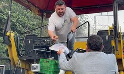 Amasra'da yol çalışmasına baklavalı teşekkür