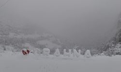 Bartın'da zirvelerde kar manzarası