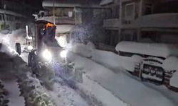 1 Metreyi Aşan Kar, Köy Yolunu Kapattı