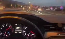 Otomobili ile 250 kilometre hız yapan sürücü gözaltında