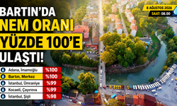 Bartın'da nem oranı yüzde 100'e ulaştı
