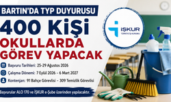 Bartın'da Okullarda 400 Kişiye 6 Ay İş İmkanı, Kura Yok