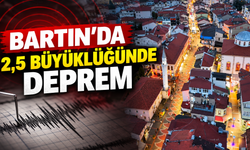 Bartın’da 2,5 Büyüklüğünde Deprem