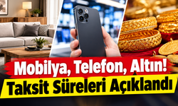 Mobilya, Telefon, Altın! Taksit Süreleri Açıklandı