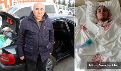 5 Ay Otomobilinde Refakat Ettiği Oğlunu Toprağa Verdi