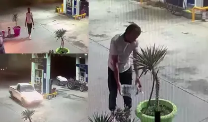 Kundakçı parkı tutuşturduğu benzinleri böyle almış