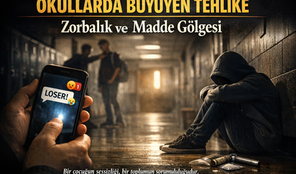 OKULLARDA BÜYÜYEN TEHLİKE: ZORBALIK VE MADDE GÖLGESİ