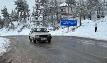 Ahmetusta Geçidi’nde Kar Yağışı Etkili Oldu