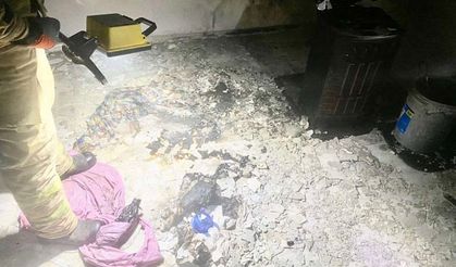 Sobadan çıkan yangında 1'i çocuk 3 kişi hastanelik oldu
