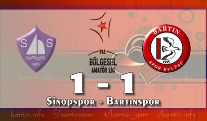 Bartınspor Sinop'tan Altın Değerinde 1 Puanla Dönüyor: 1-1