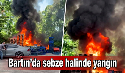 Sebze ve Meyve Hali'nde Korkutan Yangın