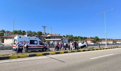 Bartın-Ankara Yolunda Kaza: Kontrolden Çıkan Araç Takla Attı