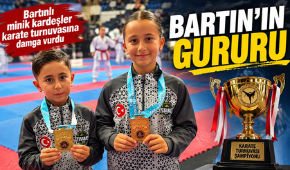 Bartınlı Minik Kardeşler Karate Turnuvasına Damga Vurdu