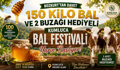 150 Kilo Bal ve 2 Buzağı Hediyeli Bal Festivali Yarın