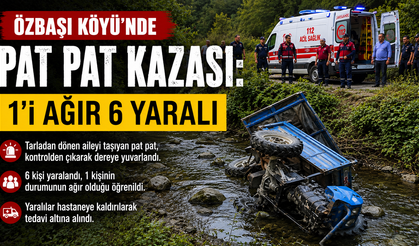 Özbaşı Köyü’nde Pat Pat Kazası: 1’i Ağır 6 Yaralı