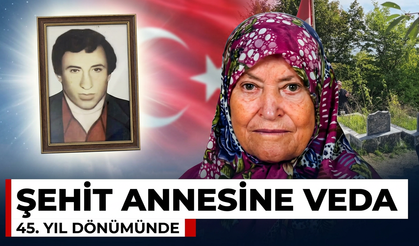 45 yıl önce şehit olan oğlunun yanına defnedildi
