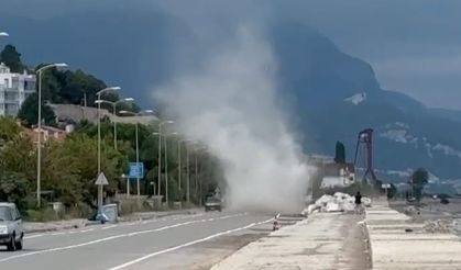 Bartın-Cide Yolunda Hortum Paniği