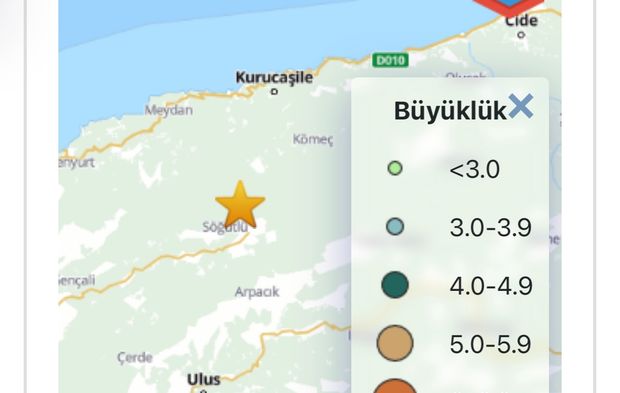 Bartın’da Deprem