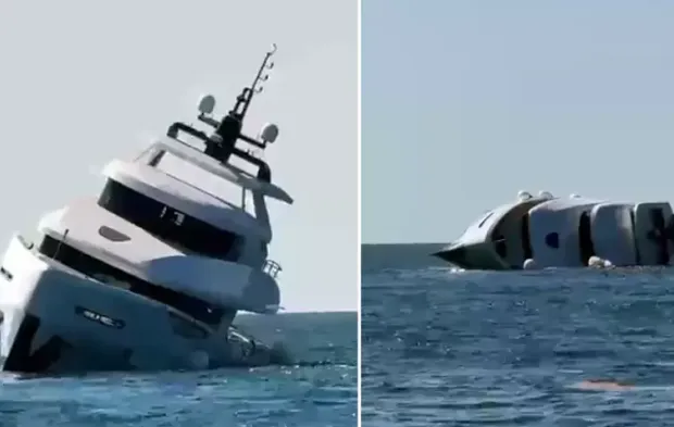 Sahibine teslim edilen lüks yat, 15 dakika sonra battı