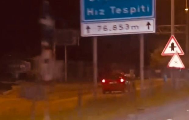 Bartın’da Ters Yönde Tehlikeli Sürüş Kamerada