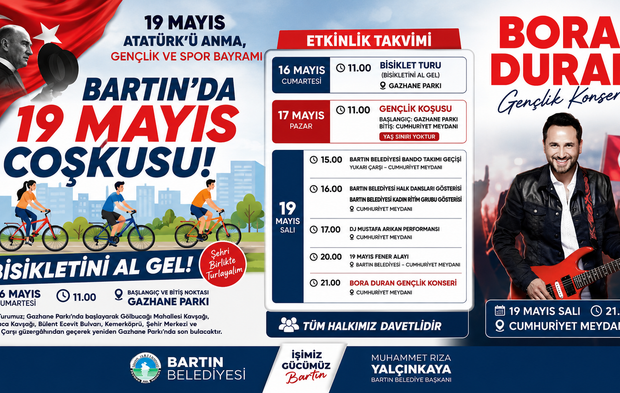 Bartın'da 19 Mayıs Coşkusu Yarın Başlıyor
