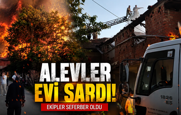 Kozcağız'da ev alevlere teslim oldu, faciadan dönüldü