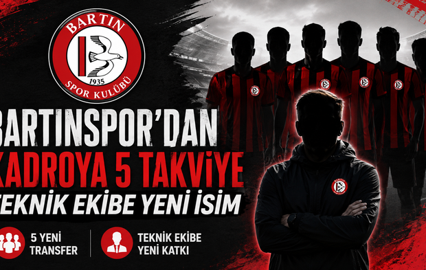 Bartınspor’dan Kadroya 5 Takviye, Teknik Ekibe Yeni İsim