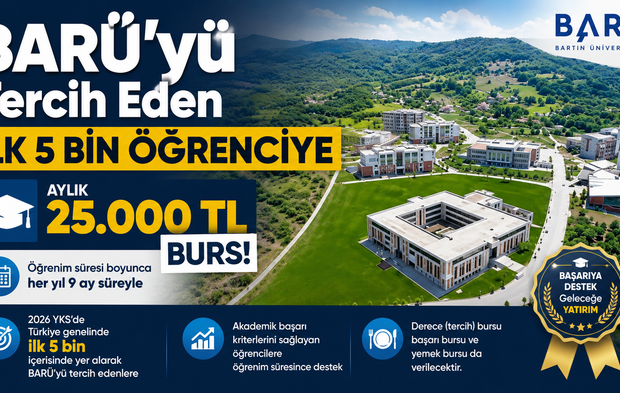 Bartın’ı Tercih Eden Başarılı Öğrencilere Her Ay 25 Bin TL