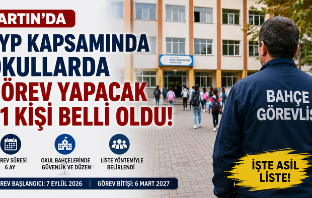 Bartın’da okullarda görev yapacak 91 kişi belli oldu!