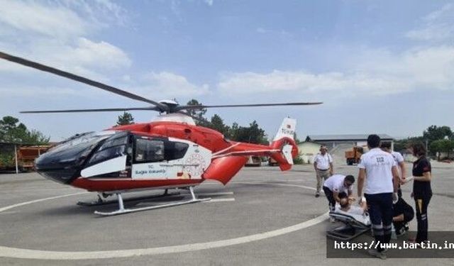 Yaralı Şahıs Helikopterle Sevk Edildi