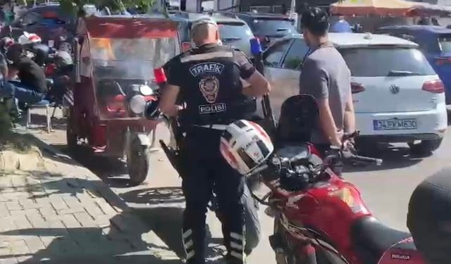 Ters yönden gelen motosiklet sürücüsüne ceza