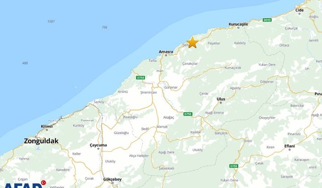 Bartın'ın Amasra İlçesinde Deprem