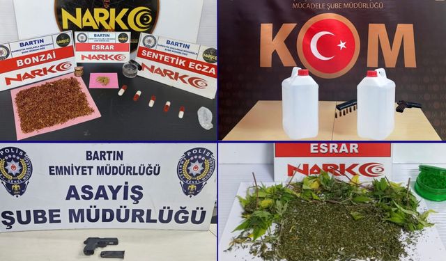 Bartın’da Çok Sayıda Suç Unsuru Ele Geçirildi