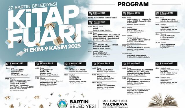 27. Bartın Kitap Fuarı Programı Belli Oldu