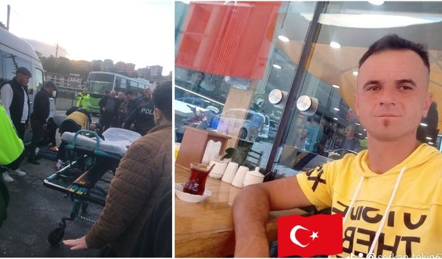 Yolun karşısına geçerken, işçi servisinin altında kaldı