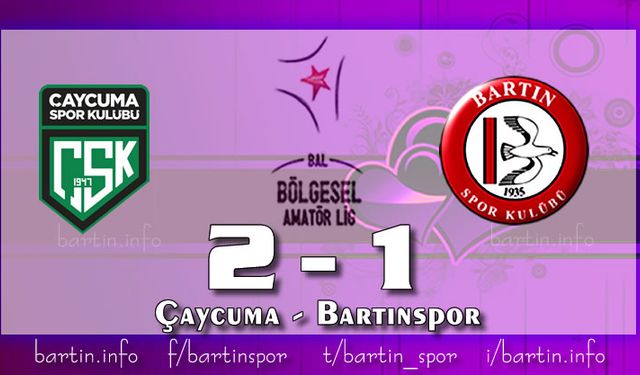 Bartınspor'da Tehlike Çanları: 2-1