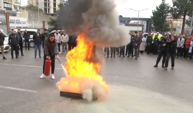 Bartın Emniyetinde Yangın ve Tahliye Alarmı