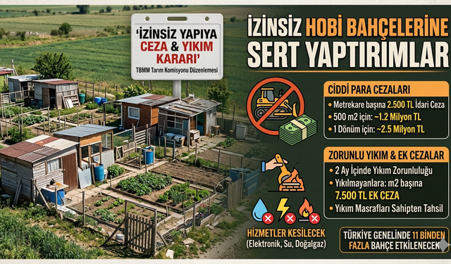Hobi Bahçelerine Ağır Yaptırım: Binlerce Yapı Yıkılacak