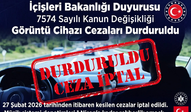Araç İçi Görüntü Cihazlarına Verilen Cezalar İptal Edildi
