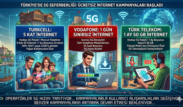 GSM Operatörlerinden 5G Hızında Hediyeler