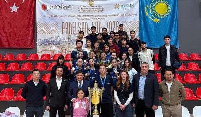 Bartın'da eğitim gören Kazak öğrenciler şampiyon oldu