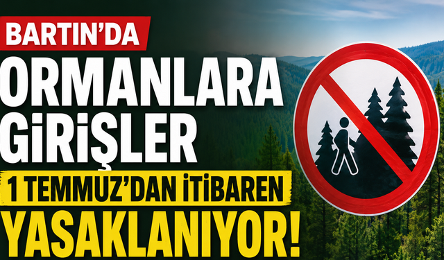 Bartın'da Ormanlara Girişler Yasaklanıyor !