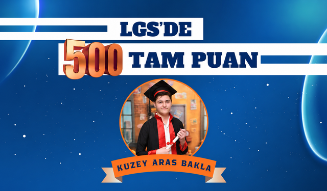 Bartınlı Kuzey Aras LGS'de 500 Tam Puan Aldı