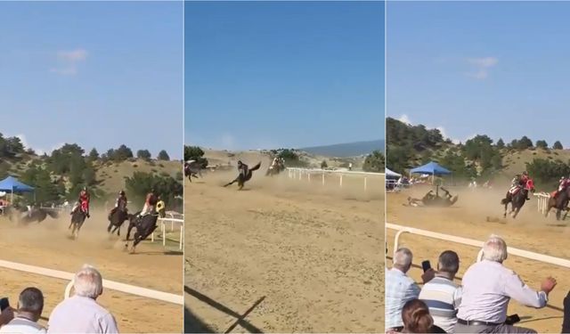 Festivalde at yarışında kaza: 2 at öldü, 1 jokey yaralı