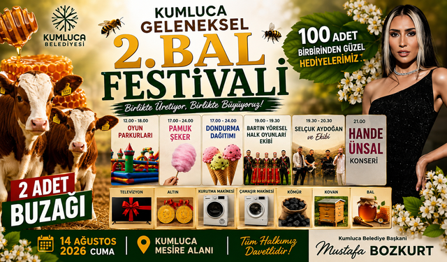 2 Buzağı Hediyeli Bal Festivalinde Hande Ünsal Sahne Alacak