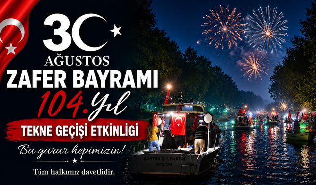 Bartın’da 30 Ağustos Zafer Bayramı’na Özel Tekne Geçişi