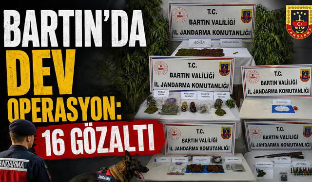 Bartın’da Dev Operasyon: 16 Gözaltı