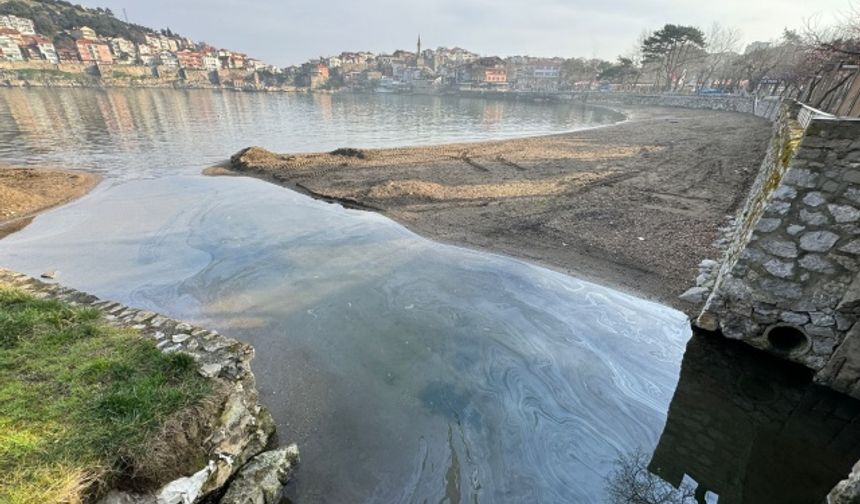 BARTIN&#039;da rengi değişip, kötü koku yaymayan başlayan dereye, askeri bölgedeki helikopter pistinde akaryakıt tanklarının temizlenmesinde kullanılan suyun karıştığı tespit edildi. Ekipler, derenin temizlenmesi için çalışma başlattı.