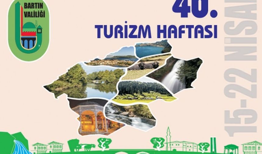 40. Turizm Haftası 15-22 Nisan tarihleri arasında Bartın İl Kültür ve Turizm Müdürlüğü&#039;nün düzenleyeceği çeşitli etkinliklerle kutlanacak.