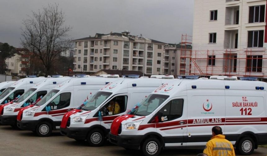 Sağlık Bakanlığınca Bartın’a 4 yeni ambulans daha tahsis edildiği.